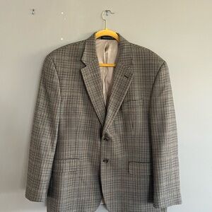 Ralph Lauren Men's Black and Gray Checkered Sports Coat